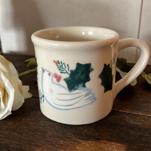 VTG Hartstone Pottery 1982 Peace Dove Holiday Mug EUC